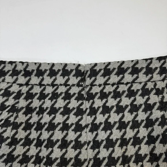 J.Crew Women's Houndstooth Wool Blend Mini Skirt Size 6 Preppy Y2K - Picture 3 of 9
